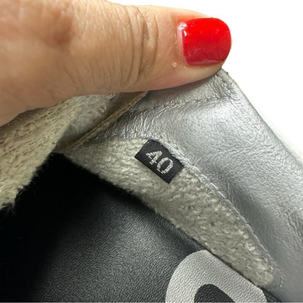 P448 Women's Sneakers You Can Surf Later Low Top White Leather Metallic 9-9.5/40 - Picture 9 of 10